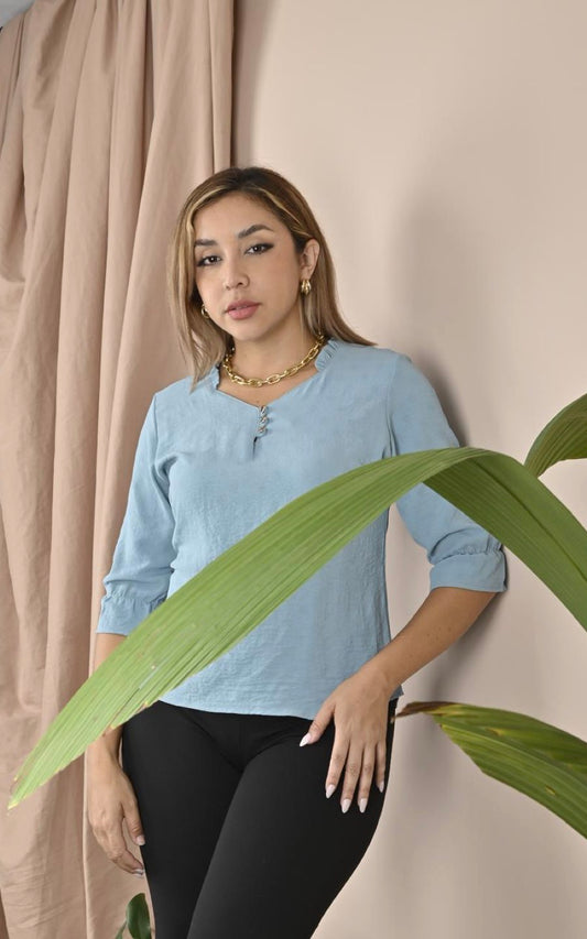 BLUSA DAYA CELESTE | ALKA