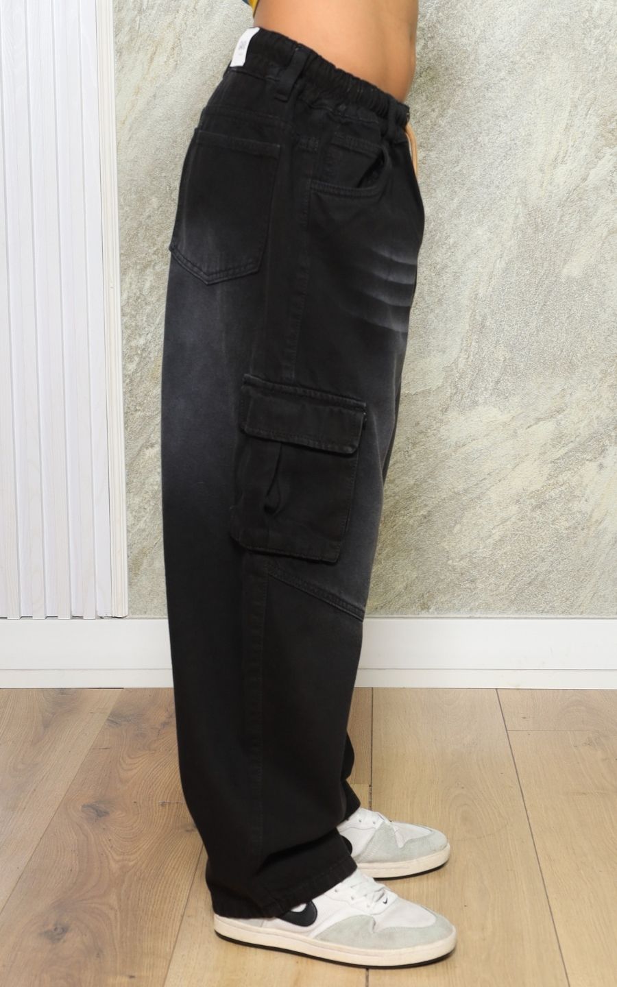 PANTALÓN CARGO NEGRO GRAFITO | GARIS GARISITAS