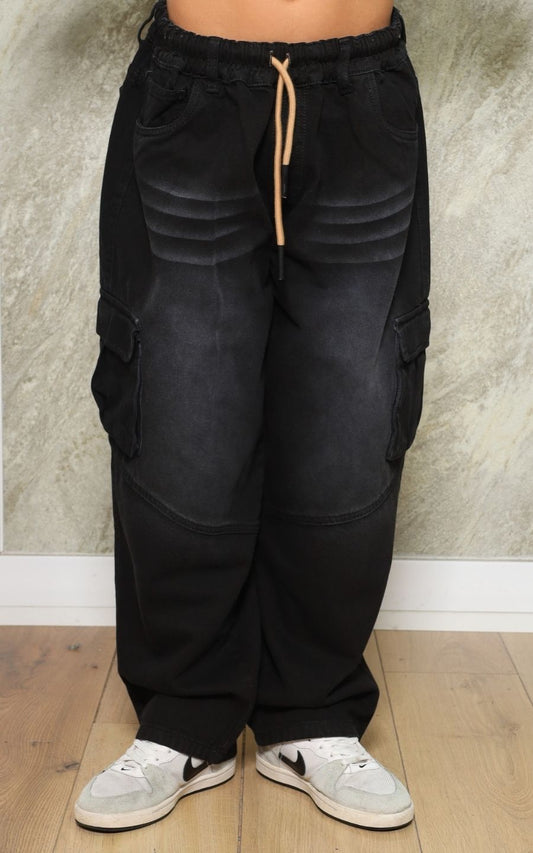 PANTALÓN CARGO NEGRO GRAFITO | GARIS GARISITAS