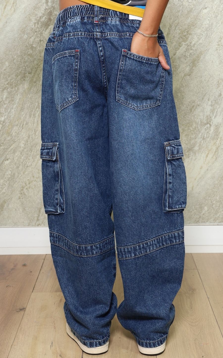 PANTALÓN CARGO AZUL GRAFITO | GARIS GARISITAS