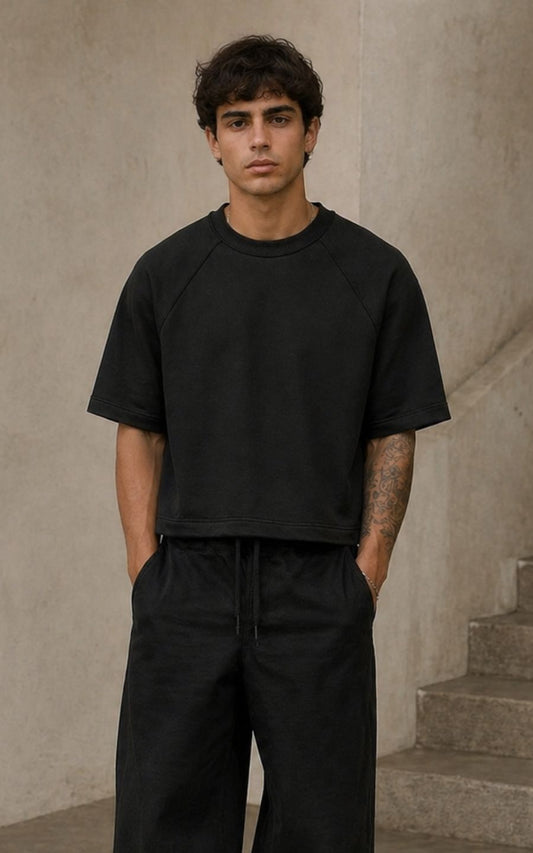 POLO BOXY FIT NEGRO HIGH | SKEEP