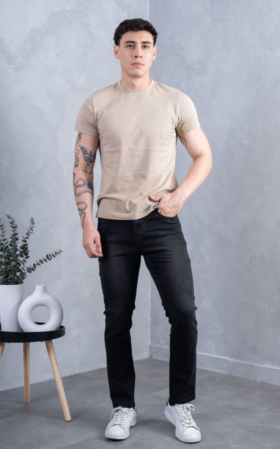 JEANS STRECH SEMI PITILLO NEGRO | Wolf Merc