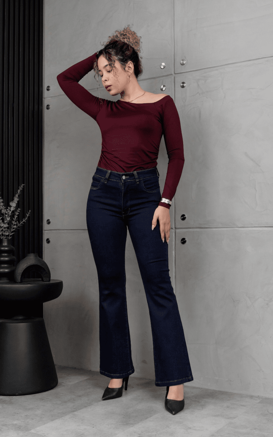 PANTALON STRECH ALEXHA COLOR NATURAL | NANAMIKA