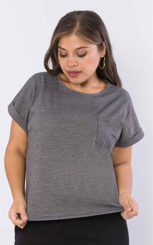POLO KIMONO NEGRO RAYAS | BOOM