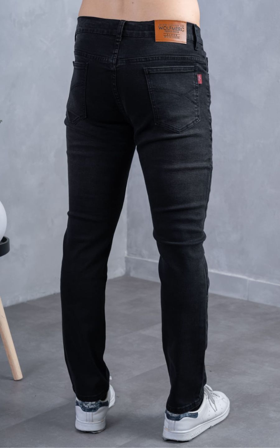 JEANS STRECH SEMI PITILLO NEGRO | Wolf Merc