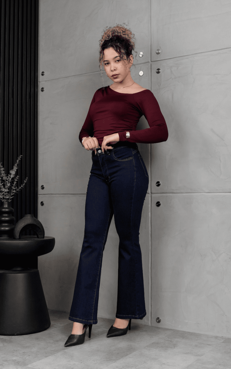 PANTALON STRECH ALEXHA COLOR NATURAL | NANAMIKA