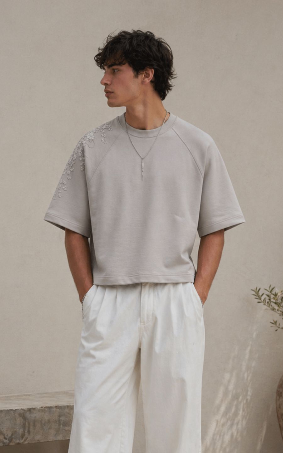 POLO BOXY FIT PLATA SAKURA | SKEEP