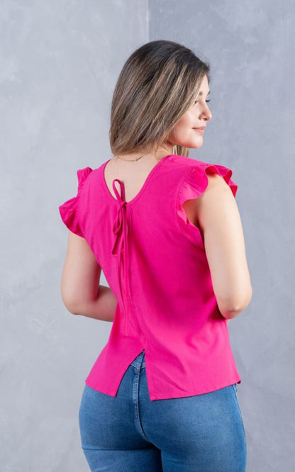 BLUSA FUCSIA DETALLE | DELFIN ROSA