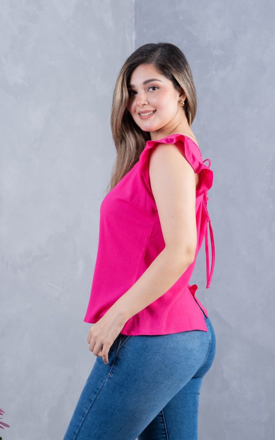 BLUSA FUCSIA DETALLE | DELFIN ROSA