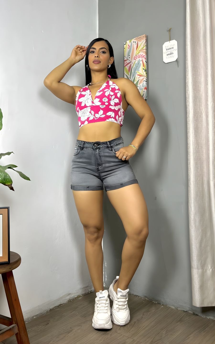 SHORTS CLÁSICO GRIS | FLOWER'S JEANS