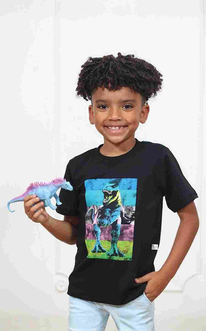POLO NEGRO DINOSAURIO | CHUPETIN