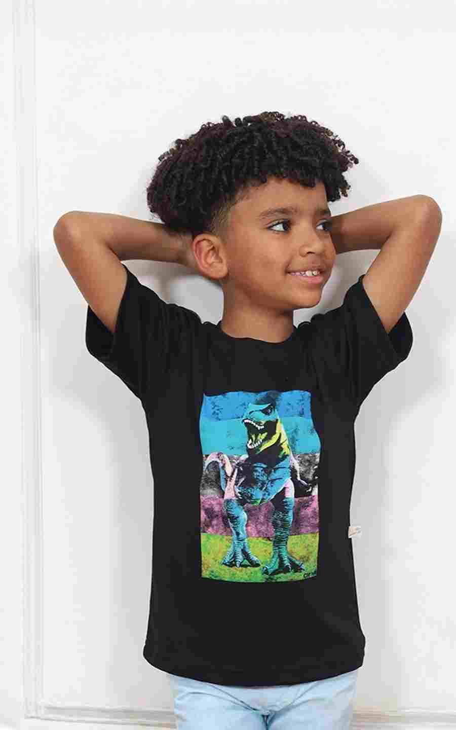 POLO NEGRO DINOSAURIO | CHUPETIN