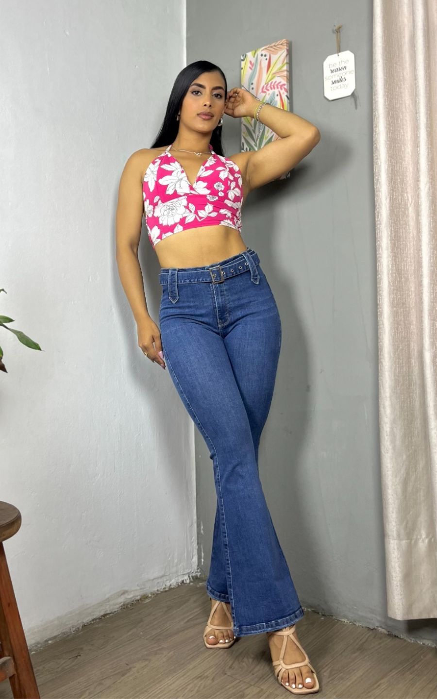 PANTALÓN FLARE CORREA | FLOWER'S JEANS