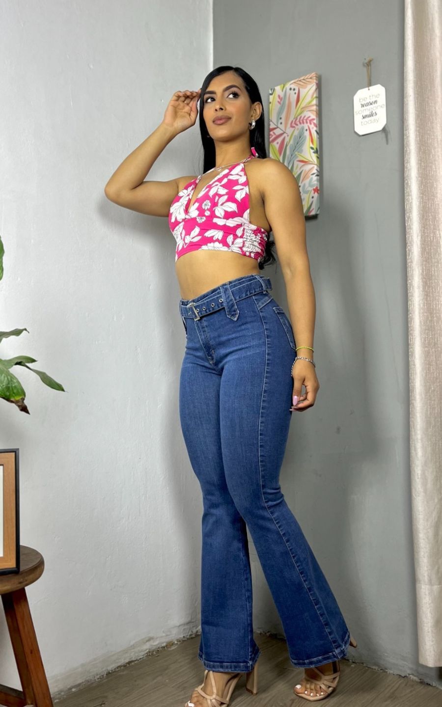 PANTALÓN FLARE CORREA | FLOWER'S JEANS