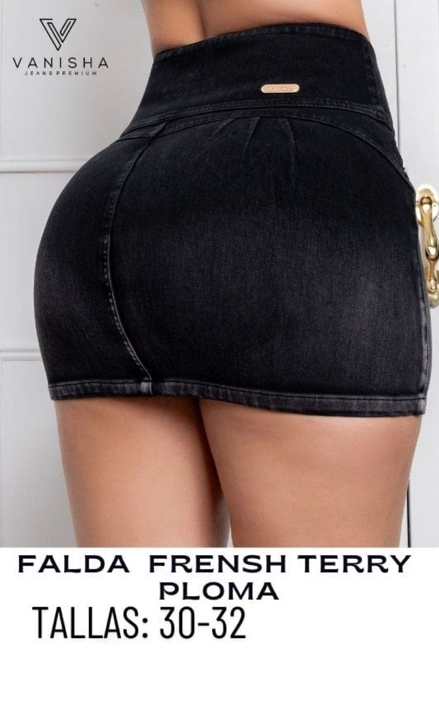 FALDA FRENCH TERRY PLOMA | VANISHA