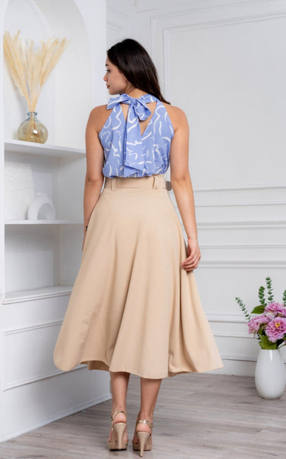 FALDA ELENA BEIGE | FLAVIAMA