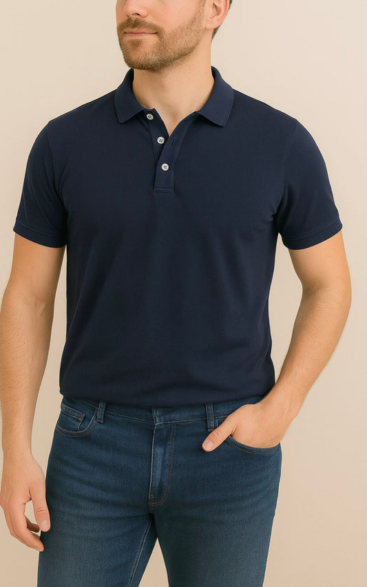 POLO ALGODON AZUL NOCHE | GARETTO COLLECTION
