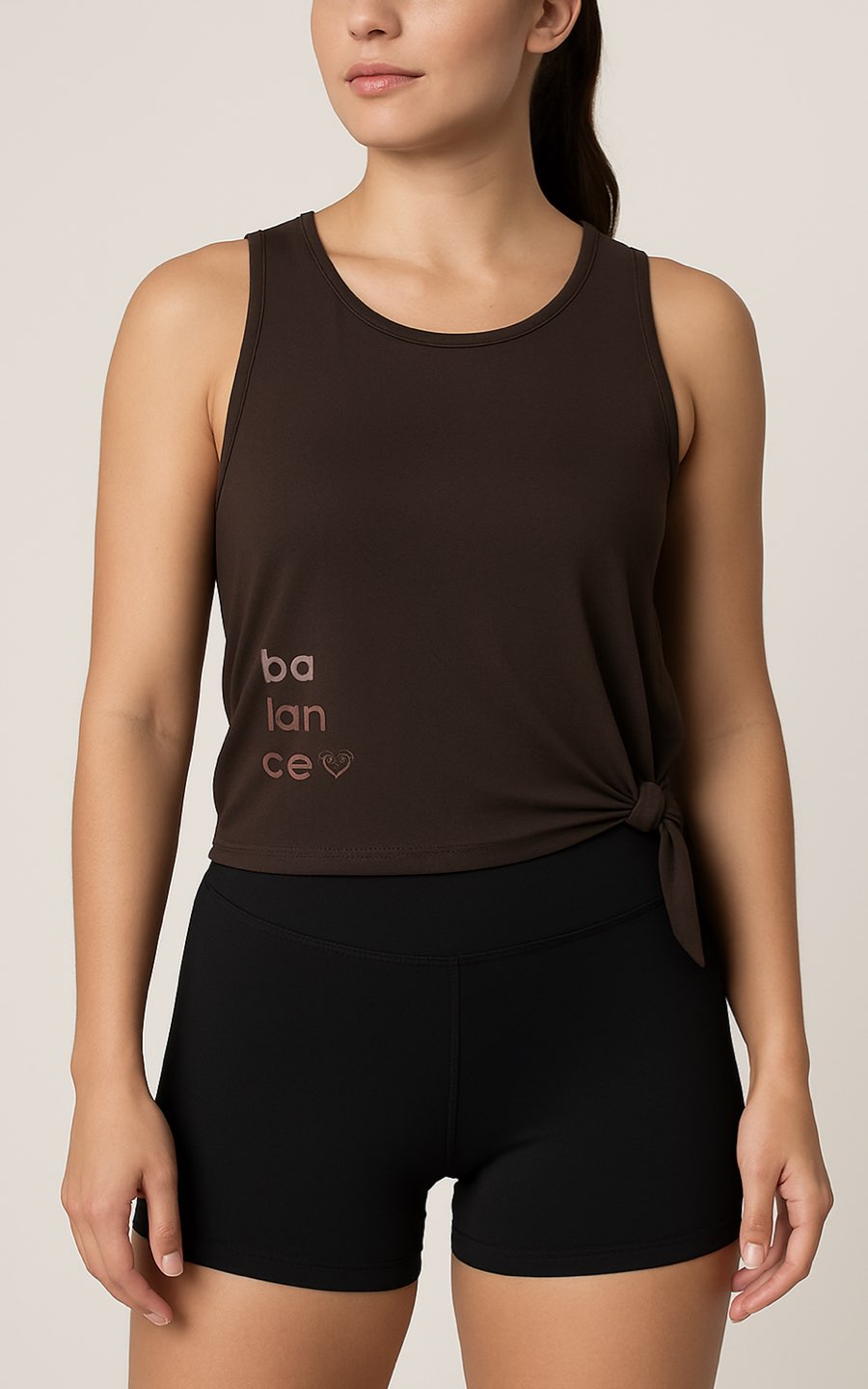 SUDADERA BALANCE MARRÓN | MYA LINE FITNESS