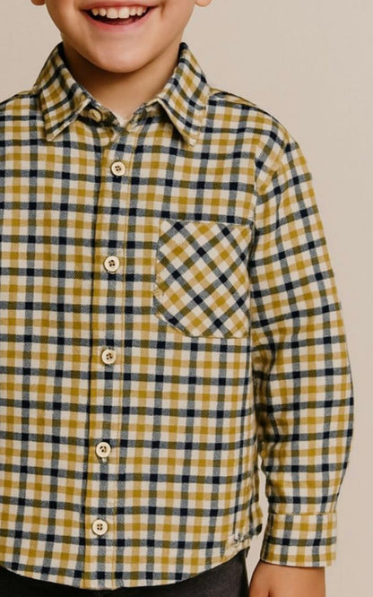 CAMISA LEÑADOR MOSTAZA | ANGELA