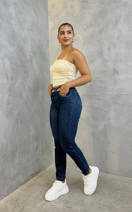 PANTALÓN CRISTAL AZUL | DAMAGYS JEANS
