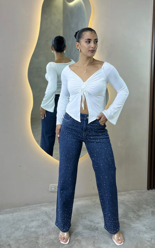 PANTALÓN CATALINA AZUL | DAMAGYS JEANS