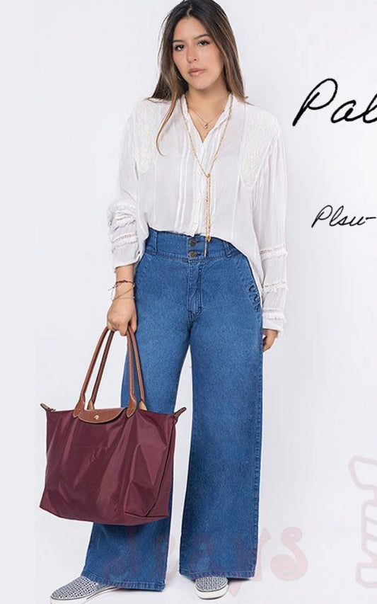 PANTALÓN CELESTE OSCURO | JEANS ROY