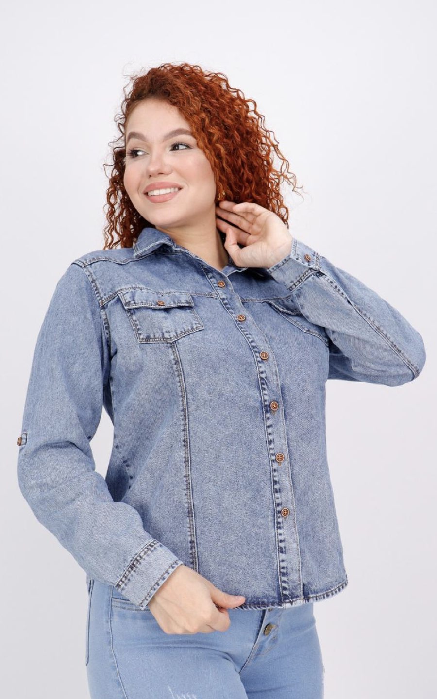 BLUSA JEANS CELESTE | JIVA JEANS