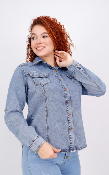 BLUSA JEANS CELESTE | JIVA JEANS