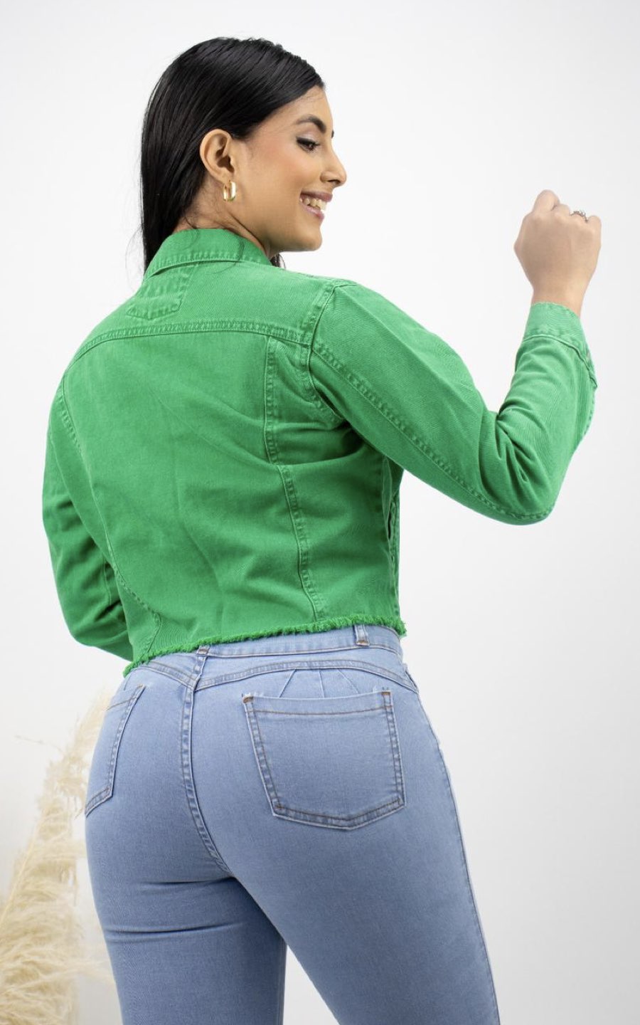 CASACA JEANS VERDE | JIVA JEANS