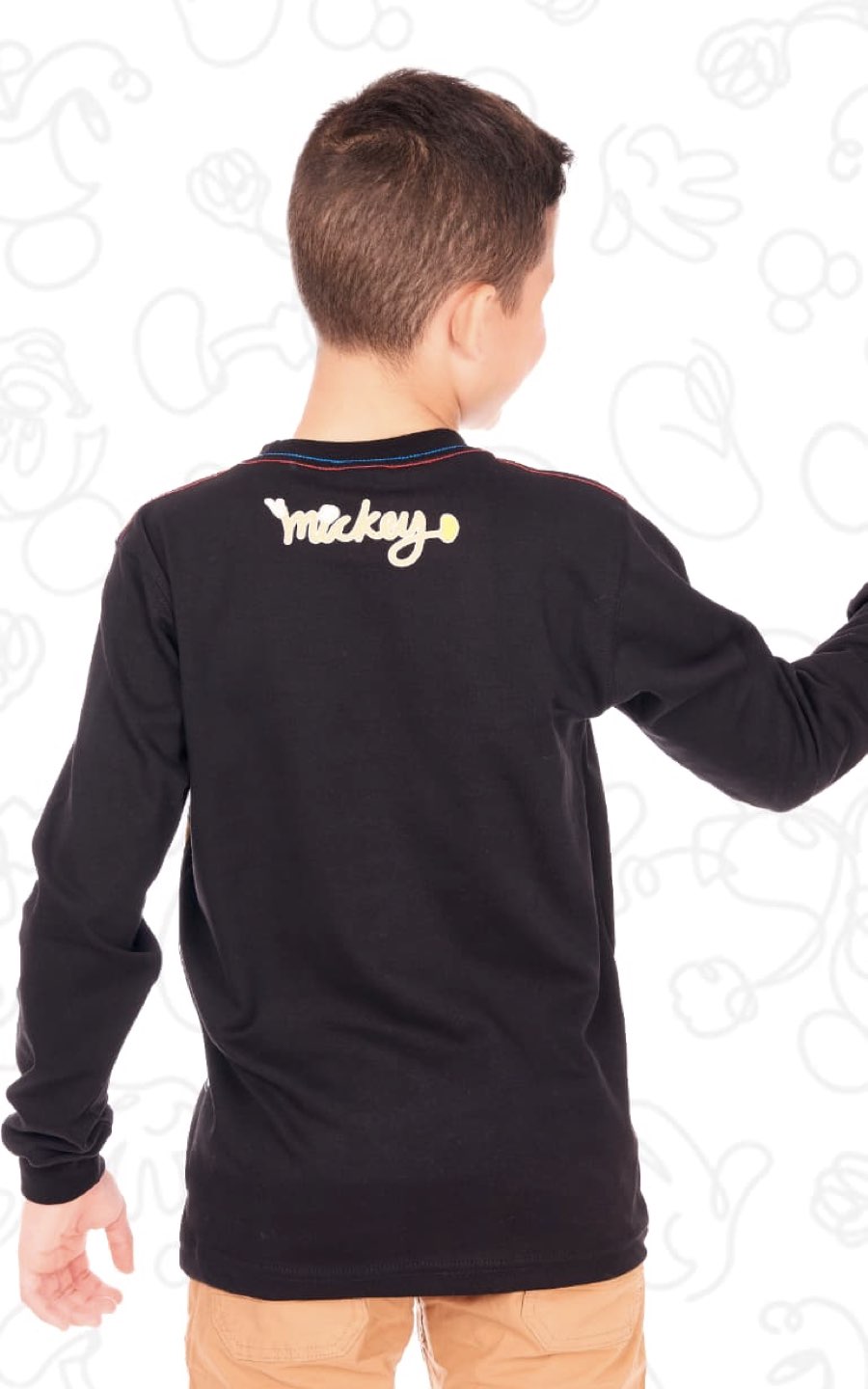 POLO MANGA LARGA MICKEY NEGRO | CHUPETIN