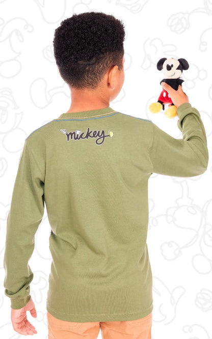POLO MANGA LARGA MICKEY VERDE | CHUPETIN
