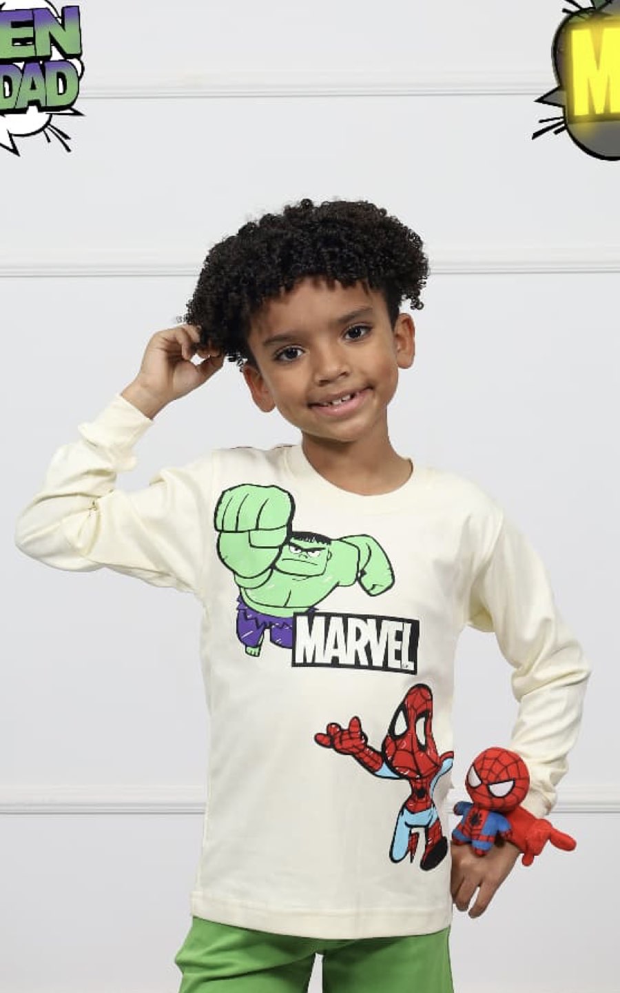 POLO MANGA LARGA MARVEL BEIGE | CHUPETIN