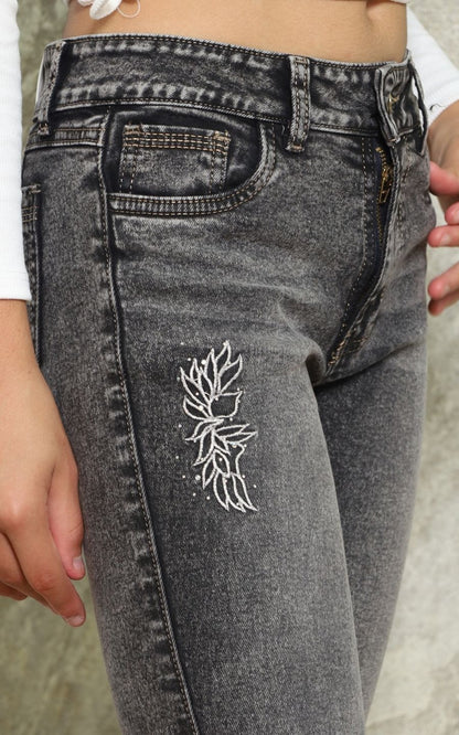PANTALON FLARE NEGRO GRAFITO | GARIS GARISITAS