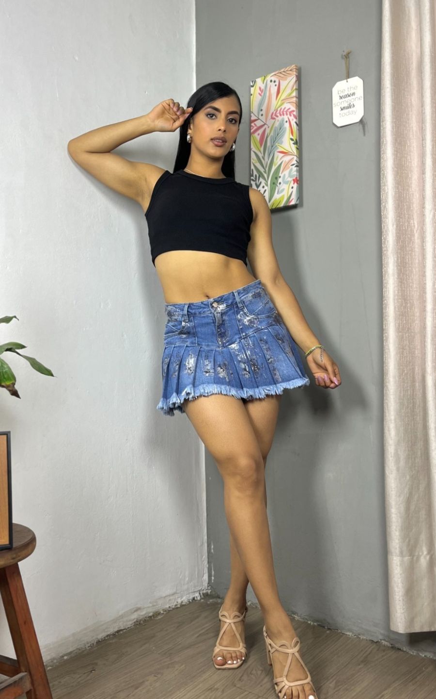 FALDA SHORTS JORGE SALINAS | FLOWER'S JEANS