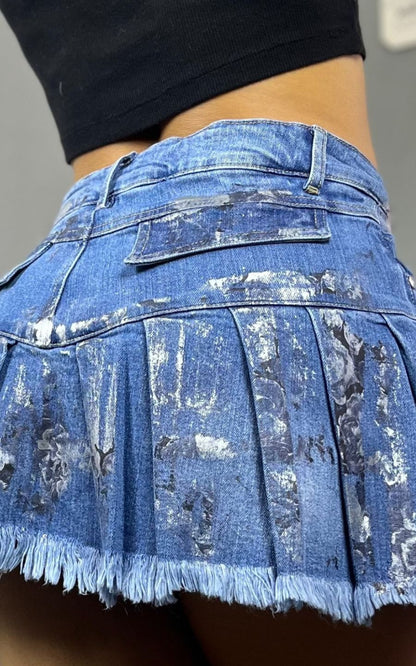 FALDA SHORTS JORGE SALINAS | FLOWER'S JEANS