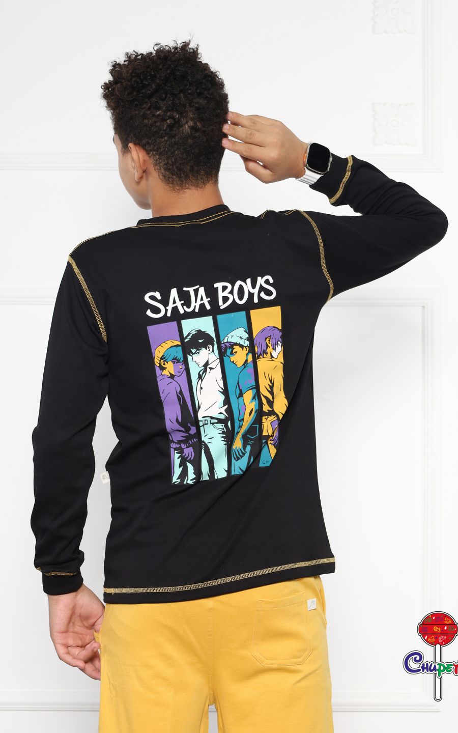POLO NEGRO SAJA BOYS | CHUPETIN