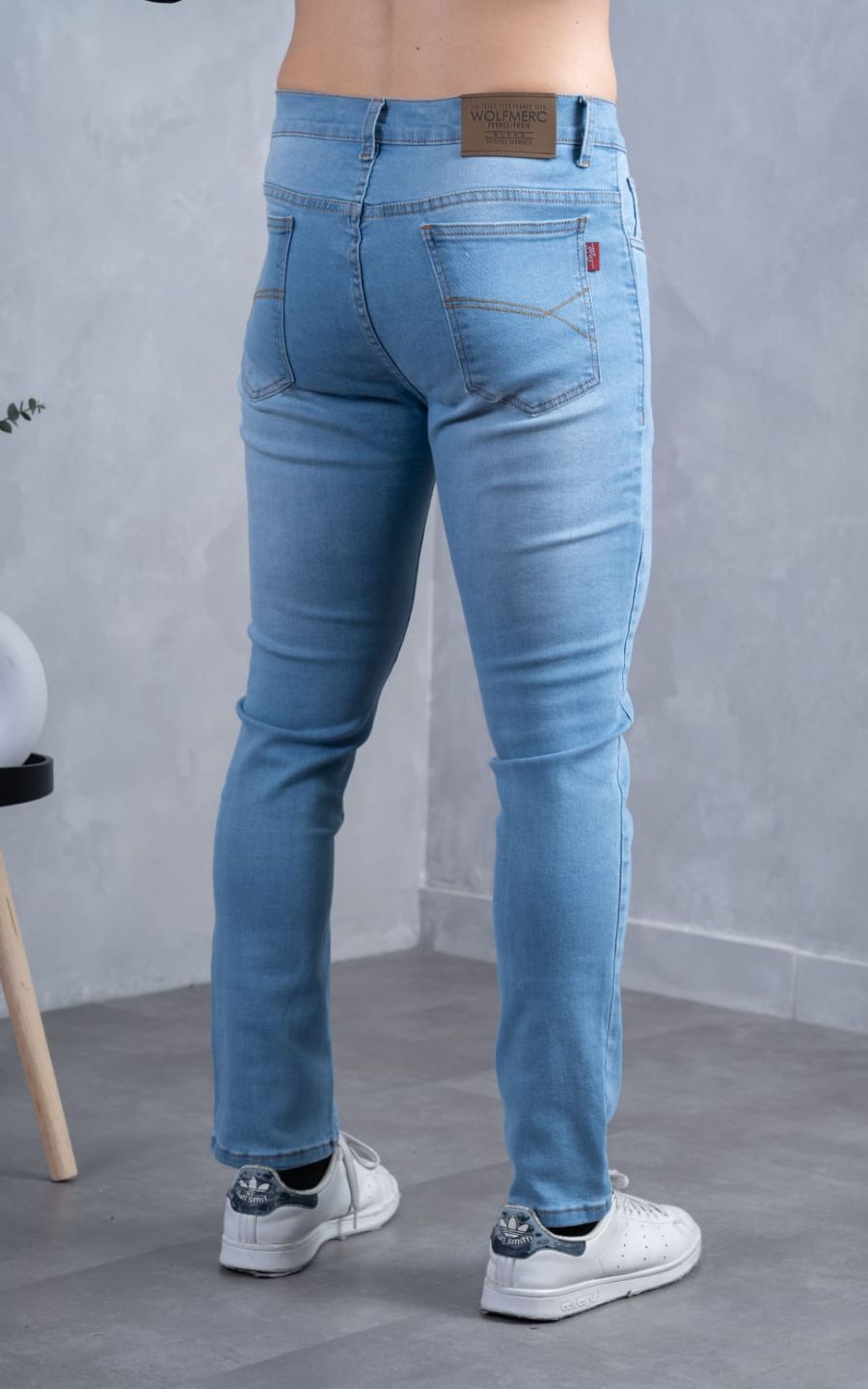 JEANS STRECH SEMI PITILLO CELESTE | Wolf Merc