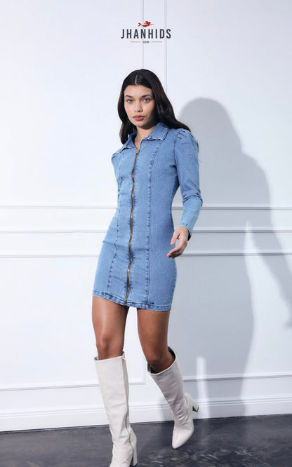 VESTIDO VEROSKA CELESTE | JHAN HIDS
