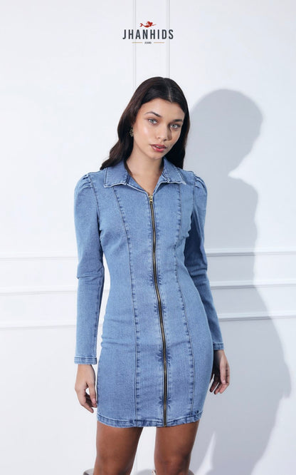 VESTIDO VEROSKA CELESTE | JHAN HIDS