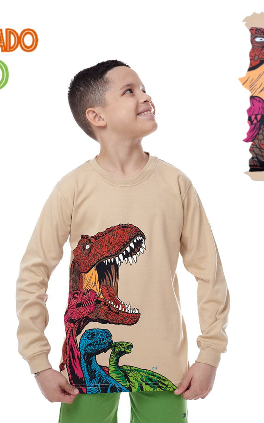 POLO CREMA DINOSAURIO | CHUPETIN
