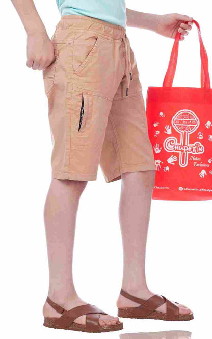 BERMUDA TELA CAMISERA BEIGE | CHUPETIN
