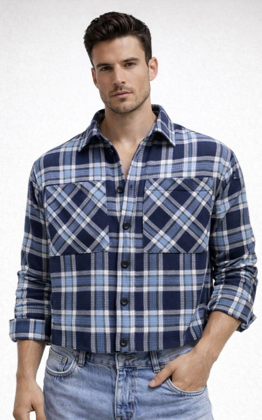 CAMISA CRACKER CELESTE | GARETTO COLLECTION