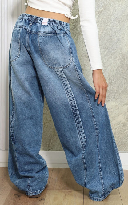 PANTALON ANCHO AZUL GRAFITO | GARIS GARISITAS