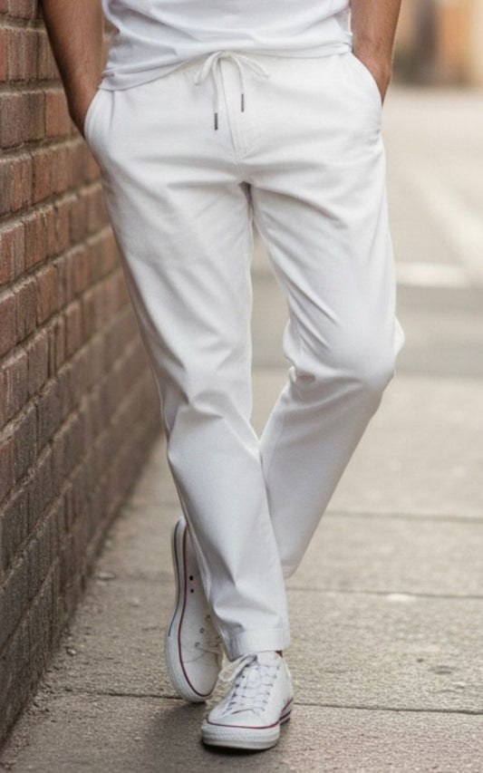 PANTALÓN LINO BLANCO | GARETTO COLLECTION