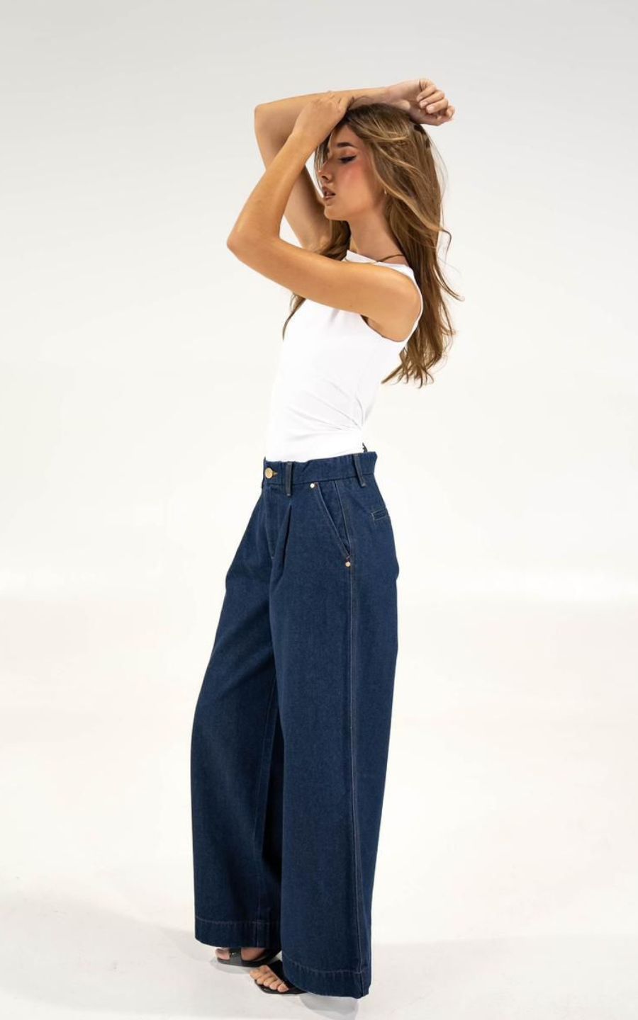 PANTALON SASTRE DENIM NATURAL | ANGIE ARIZAGA JEANS