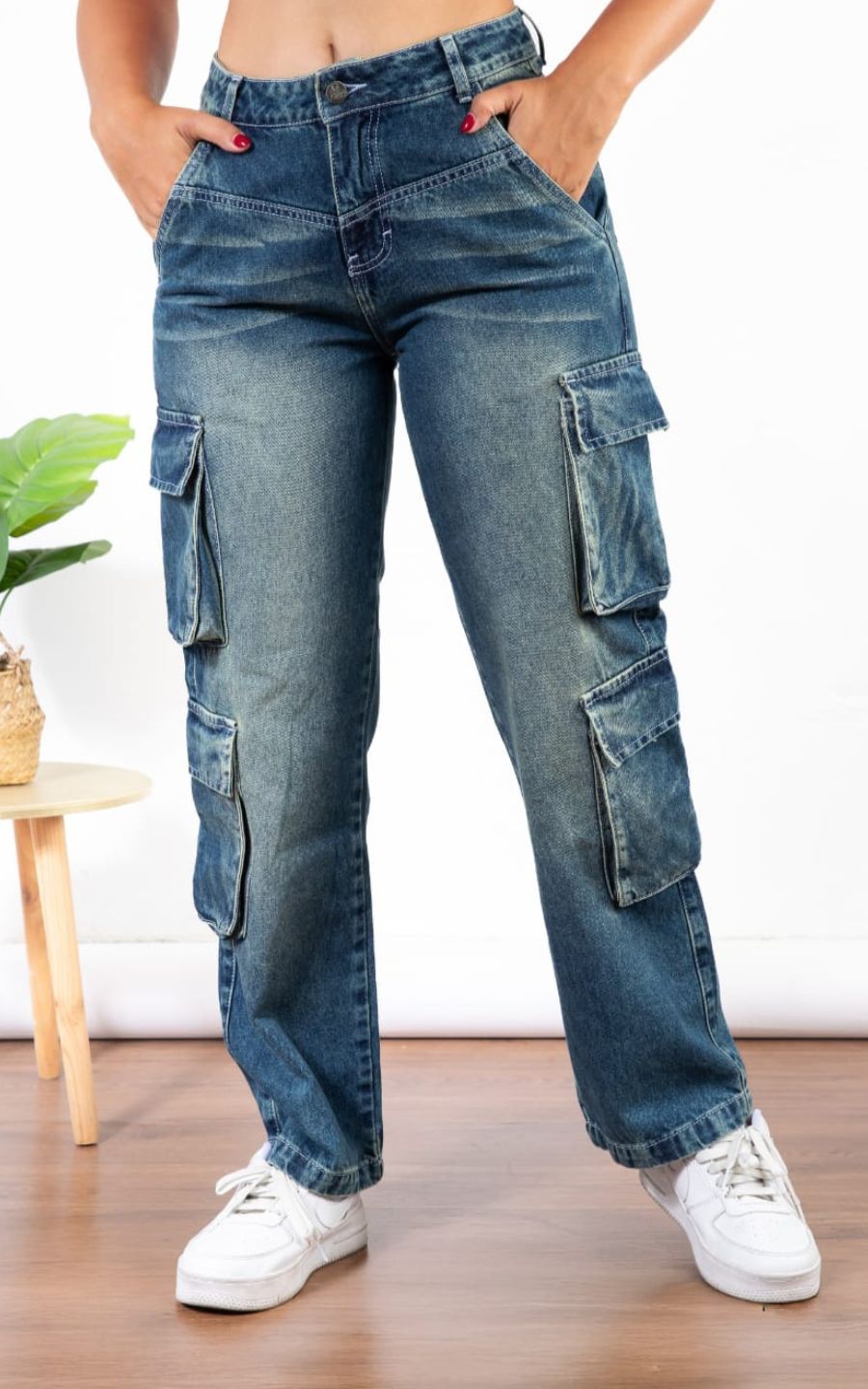PANTALON JEANS CARGO | FAVI JEANS
