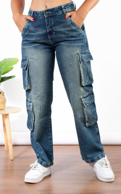 PANTALON JEANS CARGO | FAVI JEANS
