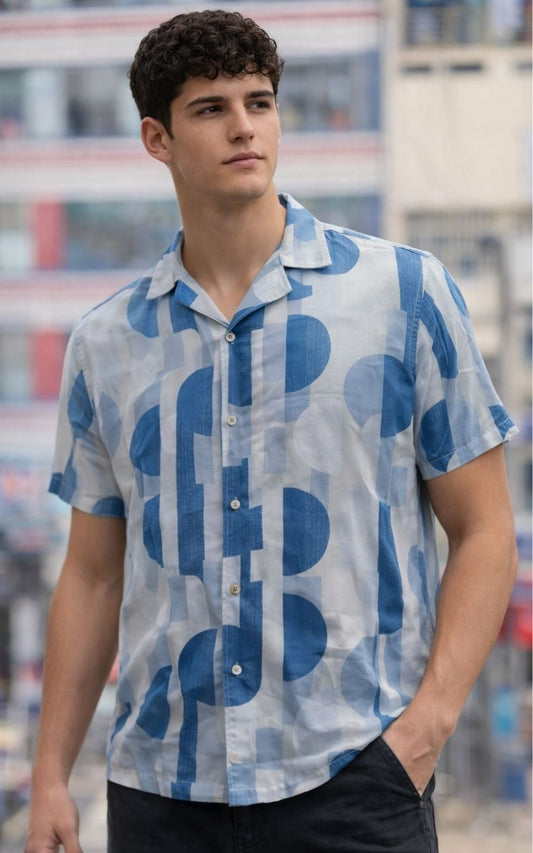 CAMISA VISCOSA CELESTE | GARETTO COLLECTION