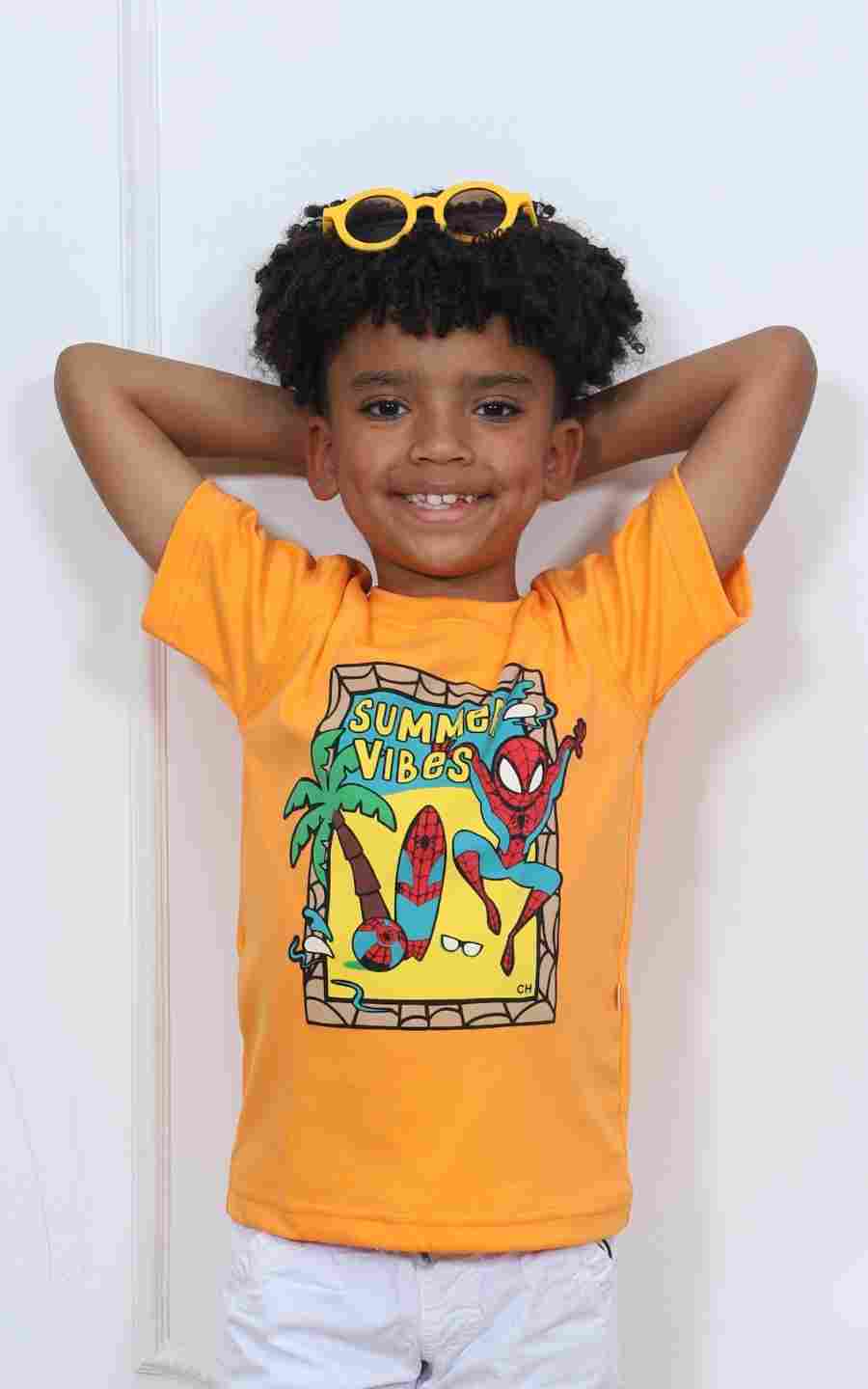 POLO ANARANJADO SPIDERMAN | CHUPETIN