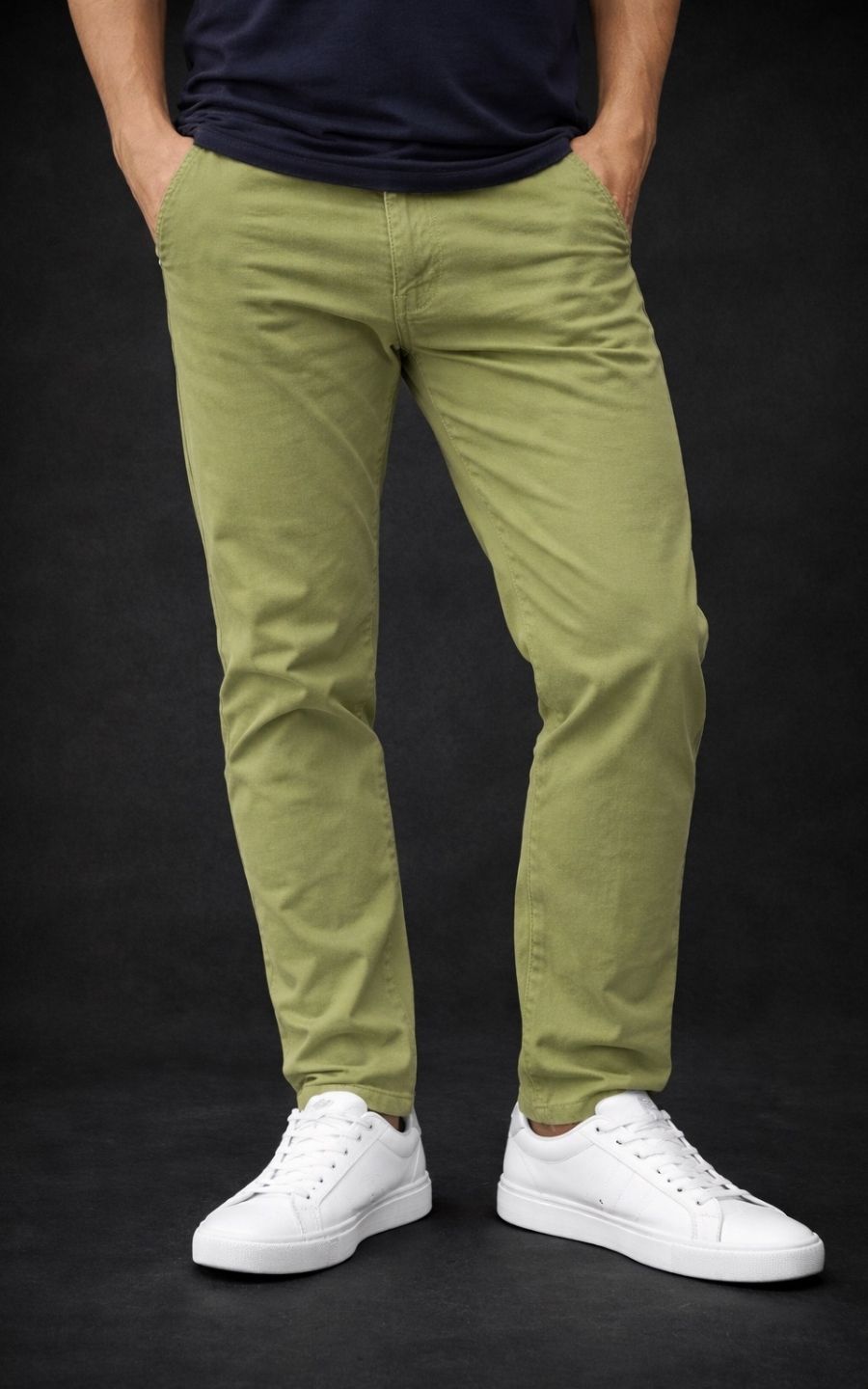 PANTALÓN DRILL SEMI PITILLO VERDE | GARETTO COLLECTION